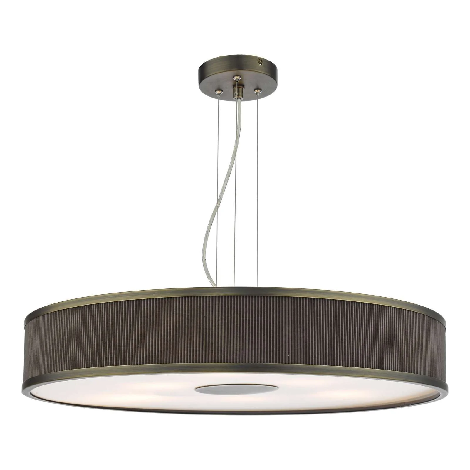 Alvaro 3/6Lt Centre Ceiling Pendant, Brushed Brass With Blue Shade/Polished Chrome Ivory/Antique Bronze & Mushroom - Image 13