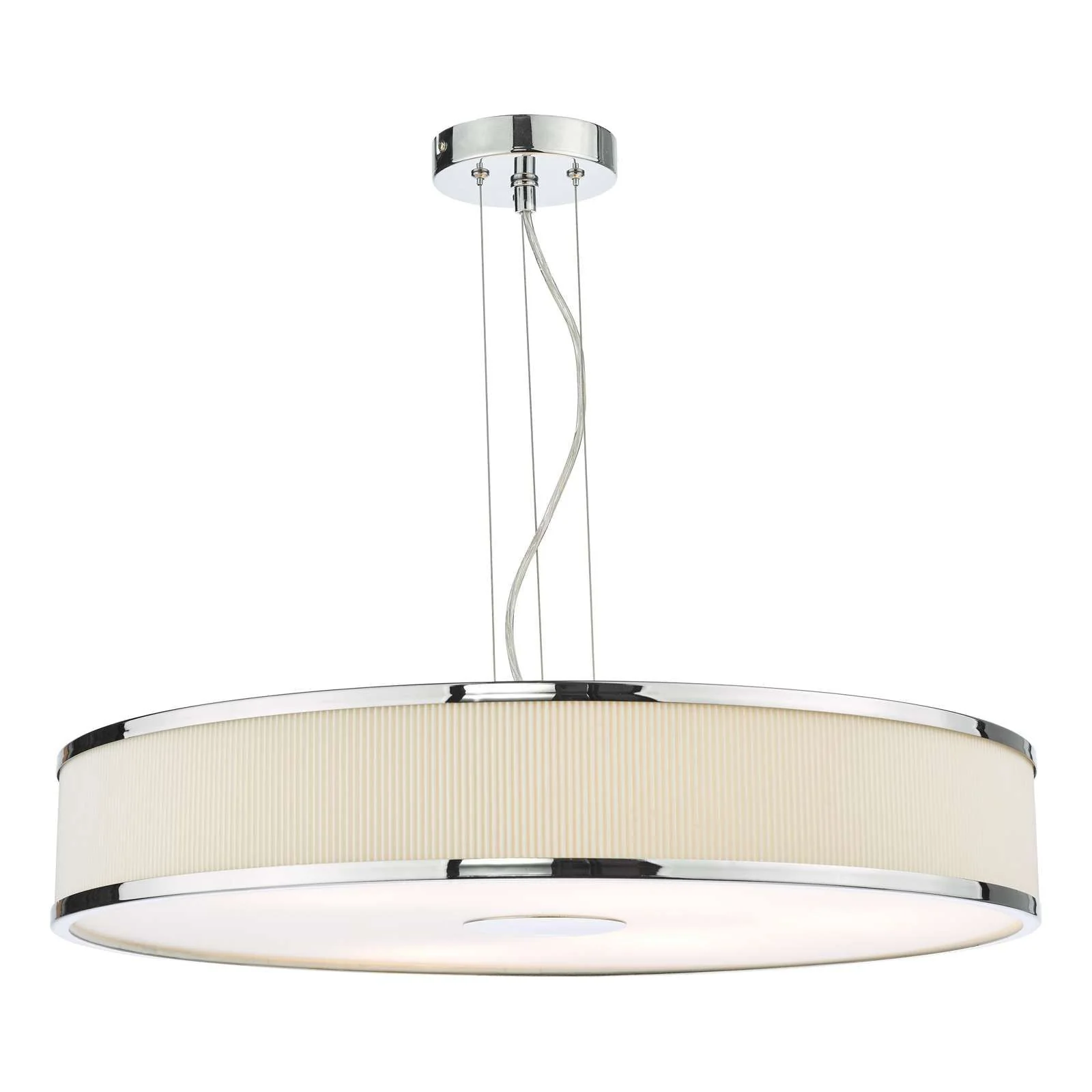 Alvaro 3/6Lt Centre Ceiling Pendant, Brushed Brass With Blue Shade/Polished Chrome Ivory/Antique Bronze & Mushroom - Image 2