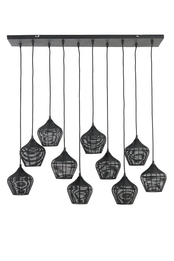 Alvaro 5/10Lt Hanging Lamp - Antique Bronze / Matt Black Finish - Image 10