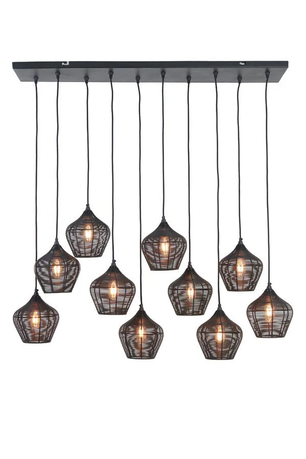 Alvaro 5/10Lt Hanging Lamp - Antique Bronze / Matt Black Finish - Image 11