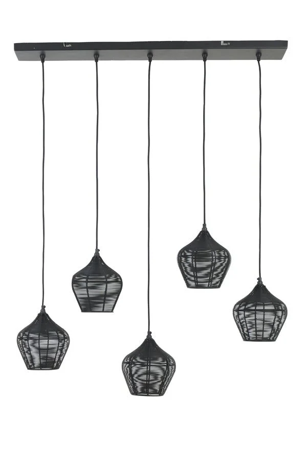 Alvaro 5/10Lt Hanging Lamp - Antique Bronze / Matt Black Finish - Image 4
