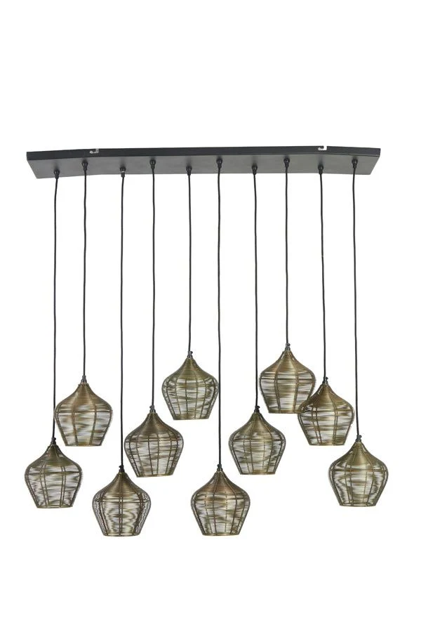 Alvaro 5/10Lt Hanging Lamp - Antique Bronze / Matt Black Finish - Image 7