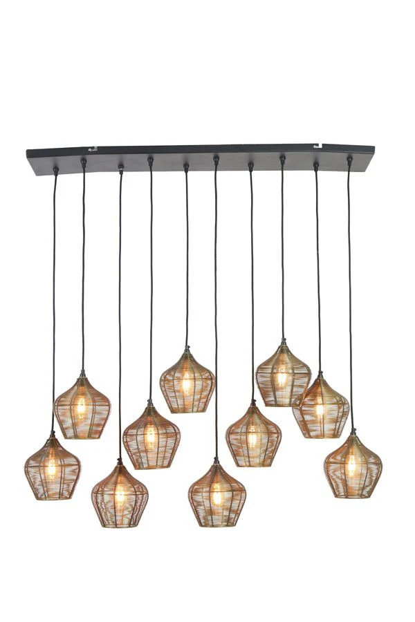 Alvaro 5/10Lt Hanging Lamp - Antique Bronze / Matt Black Finish - Image 8