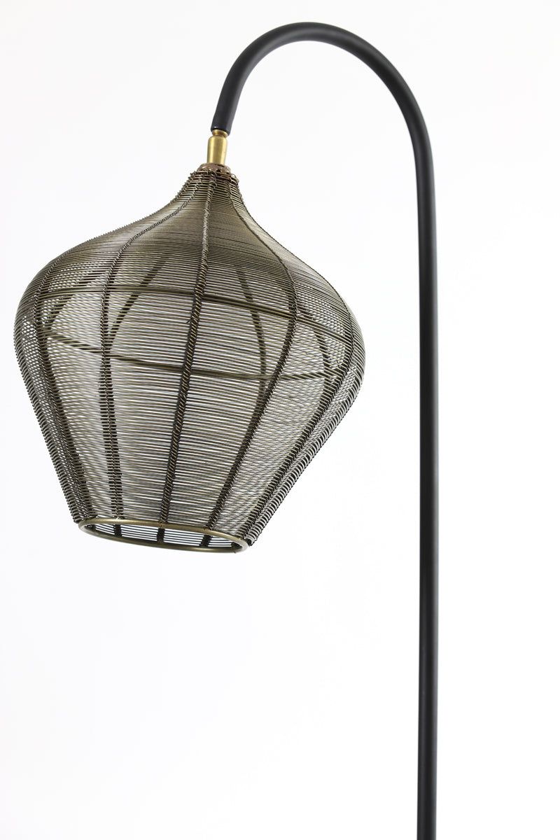 Alvaro Floor Lamp - Matt Black/Antique Bronze & Matt Black Finish - Image 10
