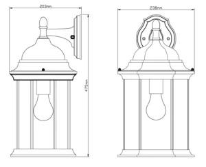 Alvin 6 Panel Lantern- Antique Bronze/ Black Finish - Image 5
