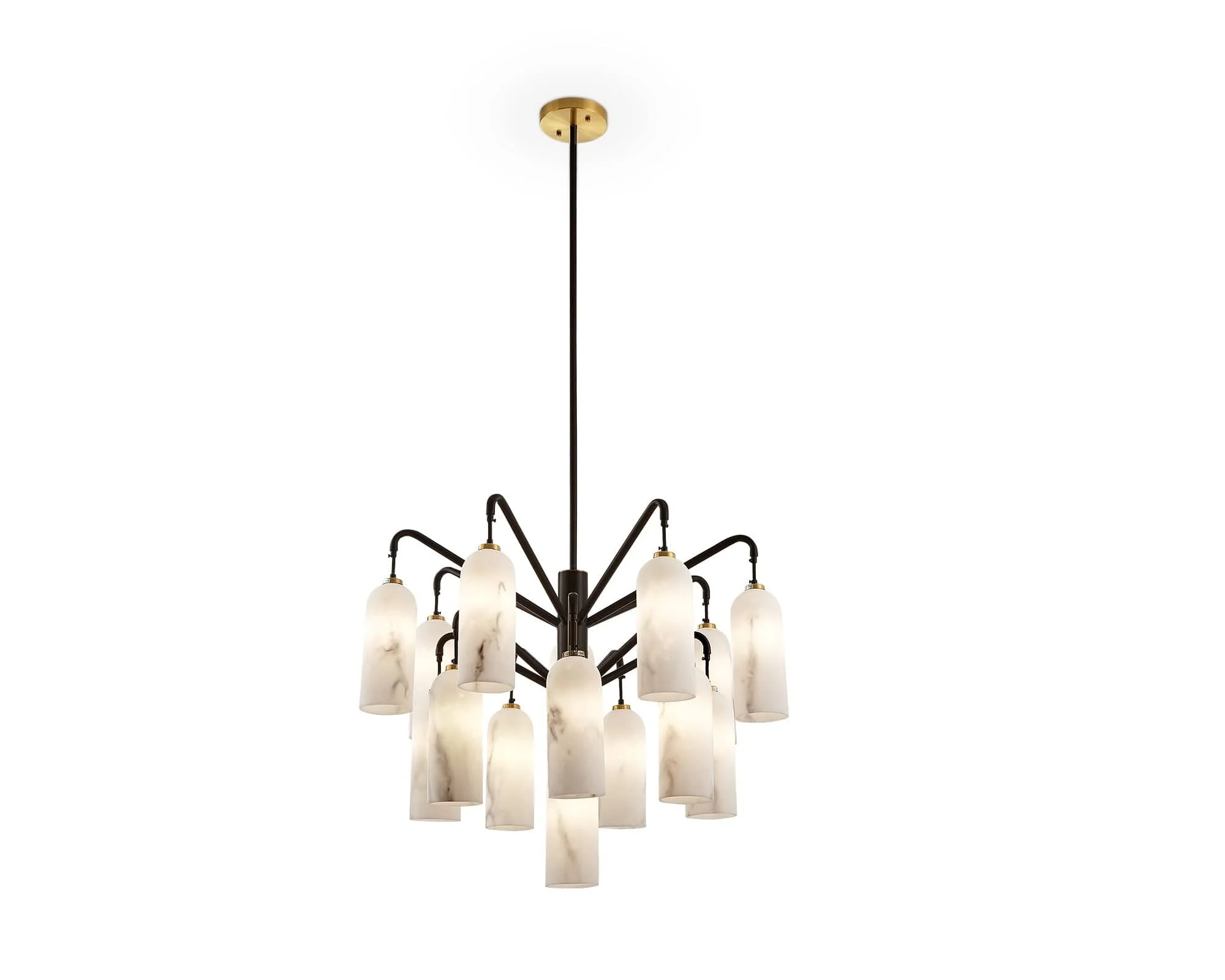 Amatti Chandelier - Alabaster Lamp; Black G9 - Image 2