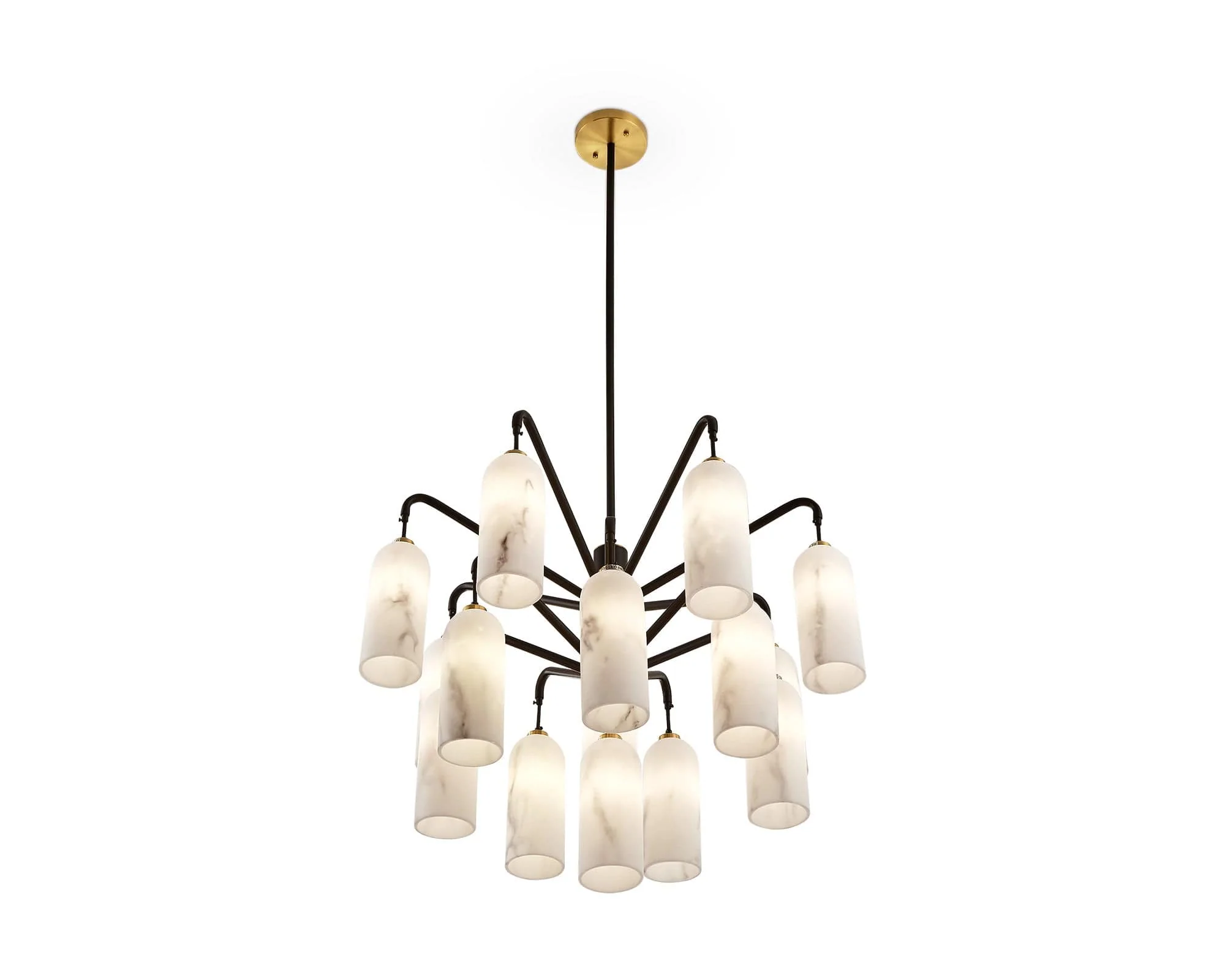 Amatti Chandelier - Alabaster Lamp; Black G9 - Image 3