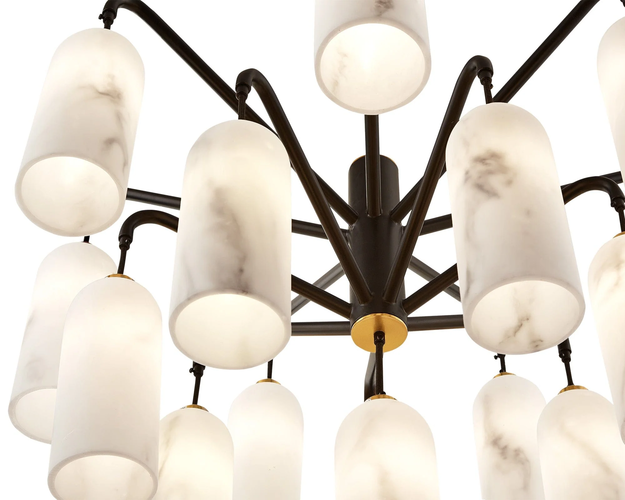Amatti Chandelier - Alabaster Lamp; Black G9 - Image 4