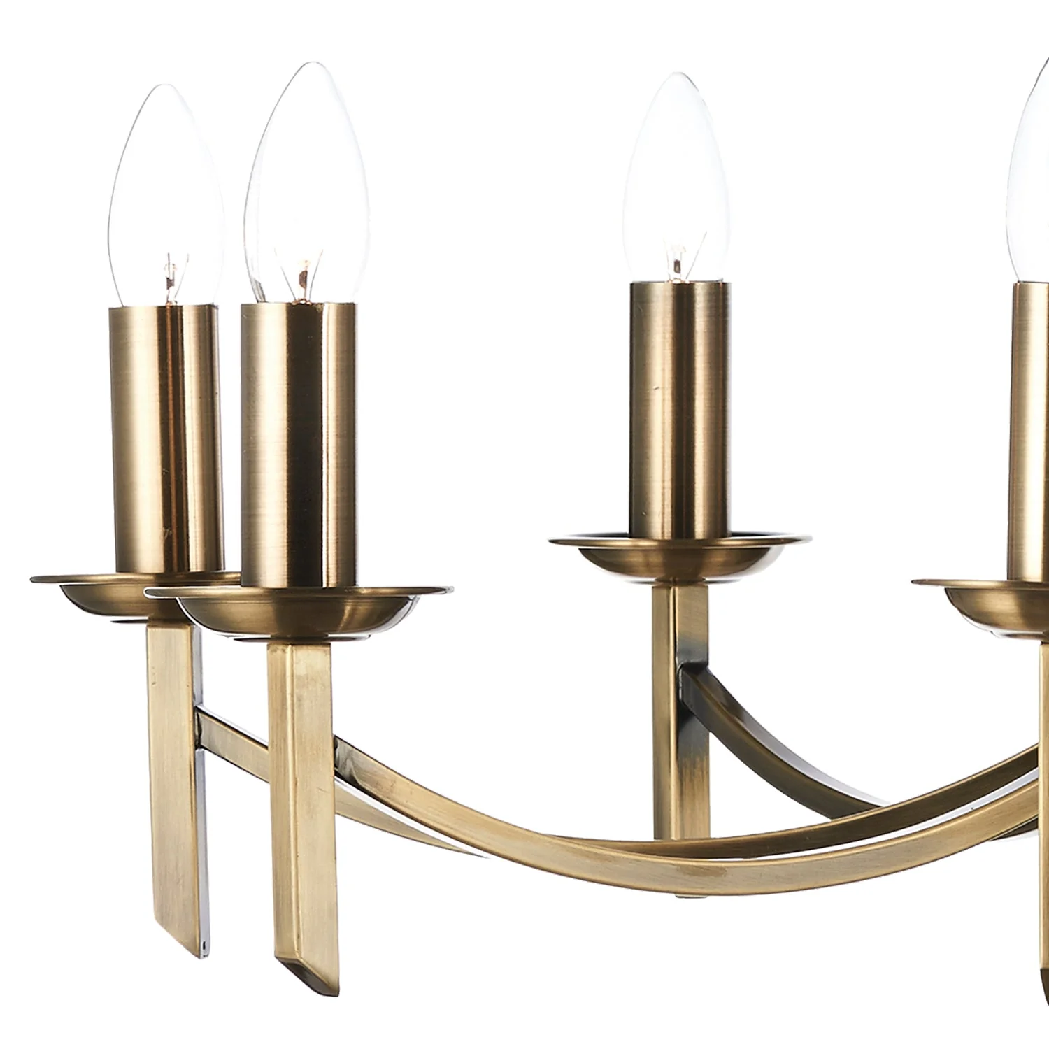 Ambassador 5/8Lt Light Fitting Dual Mount - Antique Brass/Satin Chrome Finish - Image 14