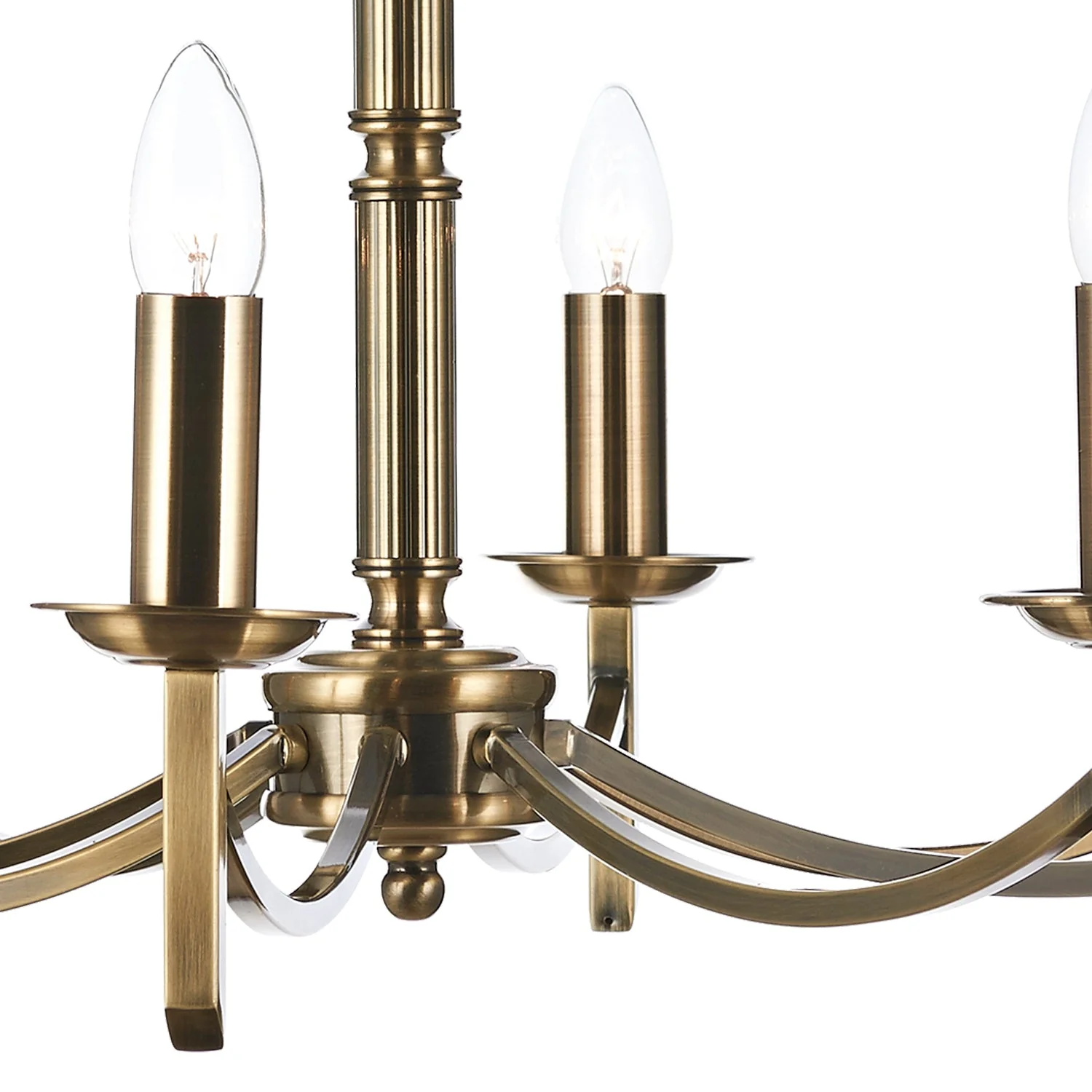 Ambassador 5/8Lt Light Fitting Dual Mount - Antique Brass/Satin Chrome Finish - Image 15
