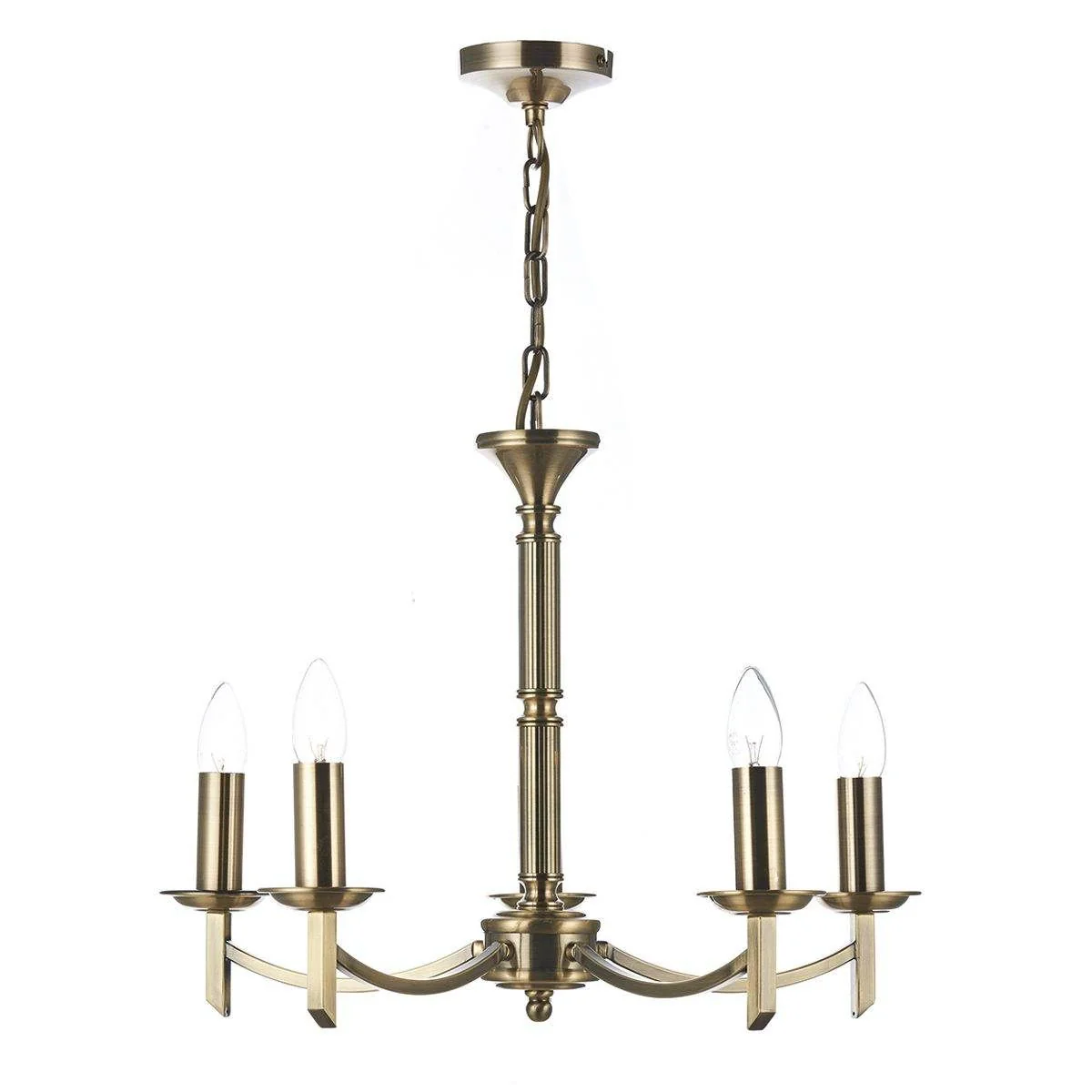 Ambassador 5/8Lt Light Fitting Dual Mount - Antique Brass/Satin Chrome Finish - Image 3