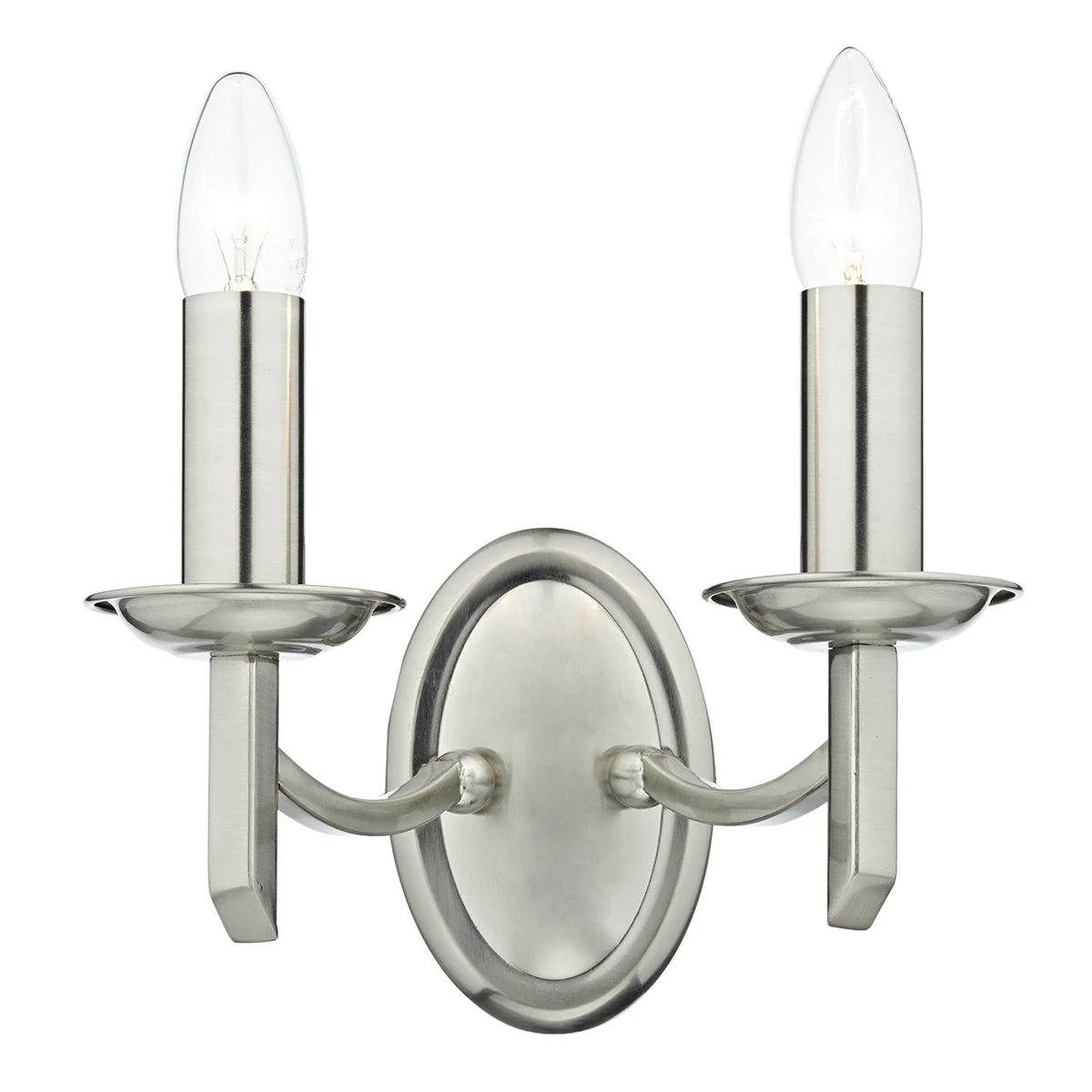 Ambassador Double Wall Bracket - Antique Brass/Satin Chrome Finish - Image 2