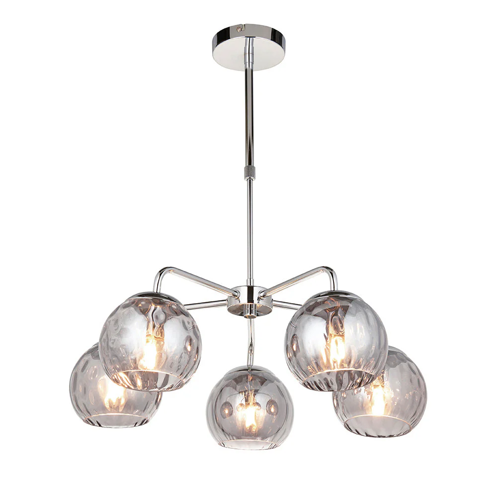 Amber 5Lt Pendant Centre Light - Champagne / Brass Finish - Image 2
