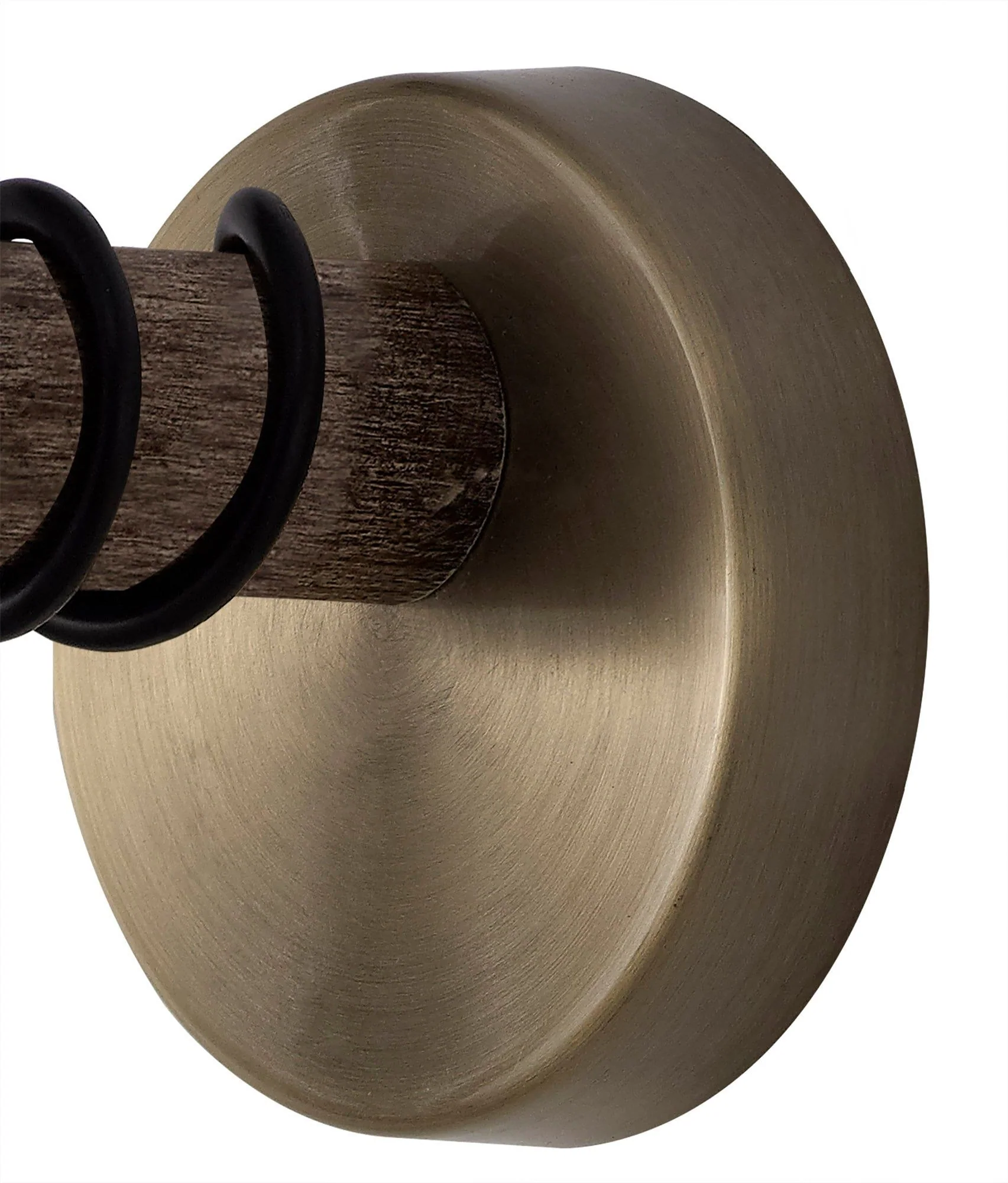 Ambover Wall Lamp, 1 x E27, Medium Oak & Antique Brass IP20 - Image 4