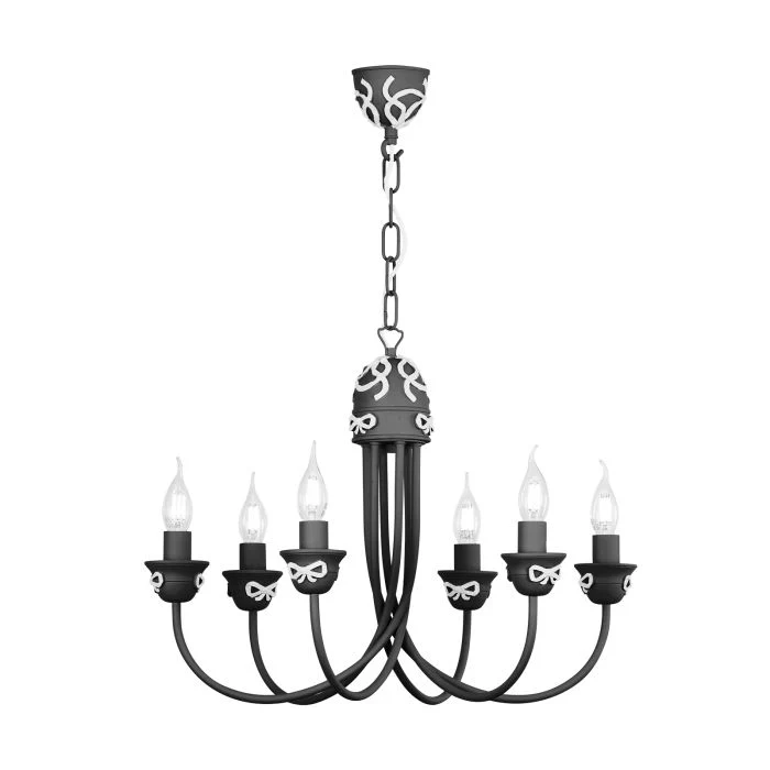 Amelie 6 Light Armed Pendant  Fitting Only- Various Finishes - Image 14