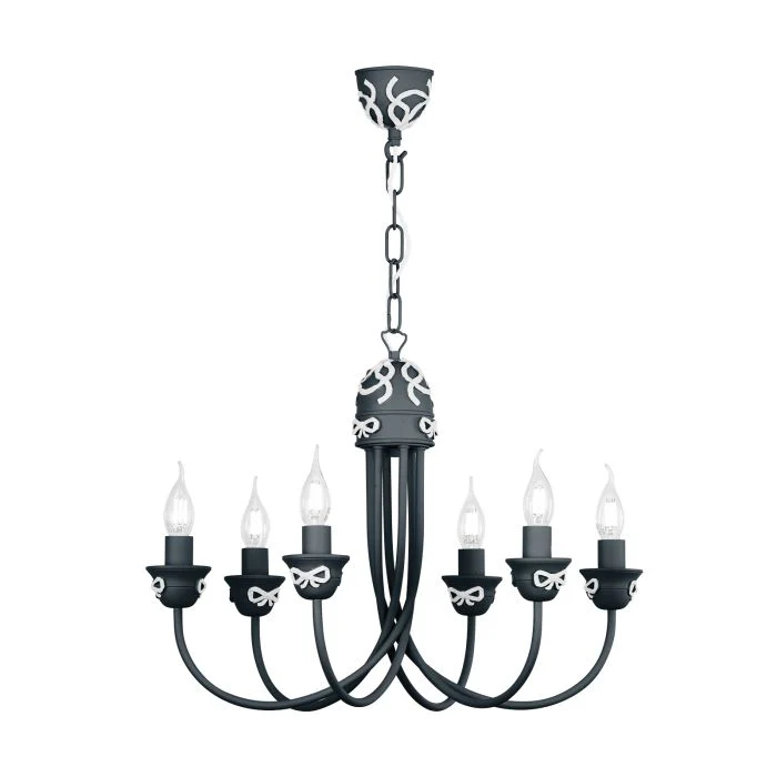 Amelie 6 Light Armed Pendant  Fitting Only- Various Finishes - Image 15