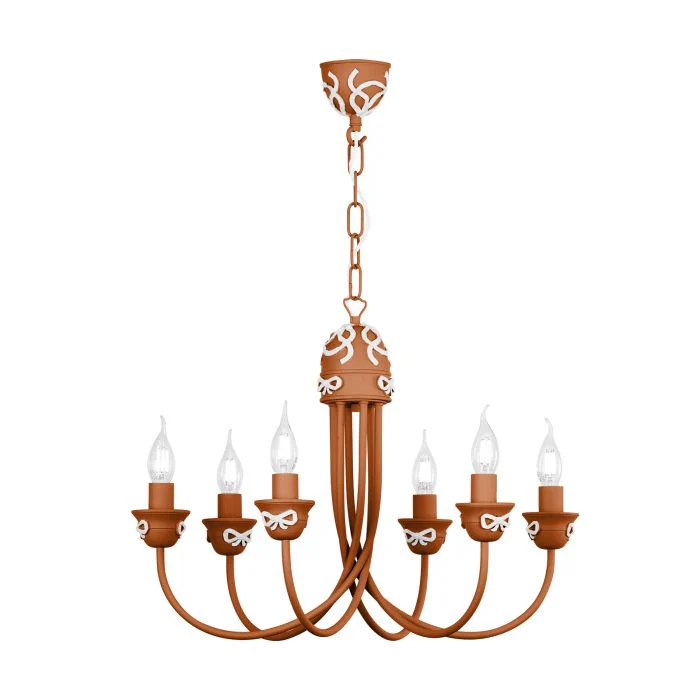 Amelie 6 Light Armed Pendant  Fitting Only- Various Finishes - Image 16