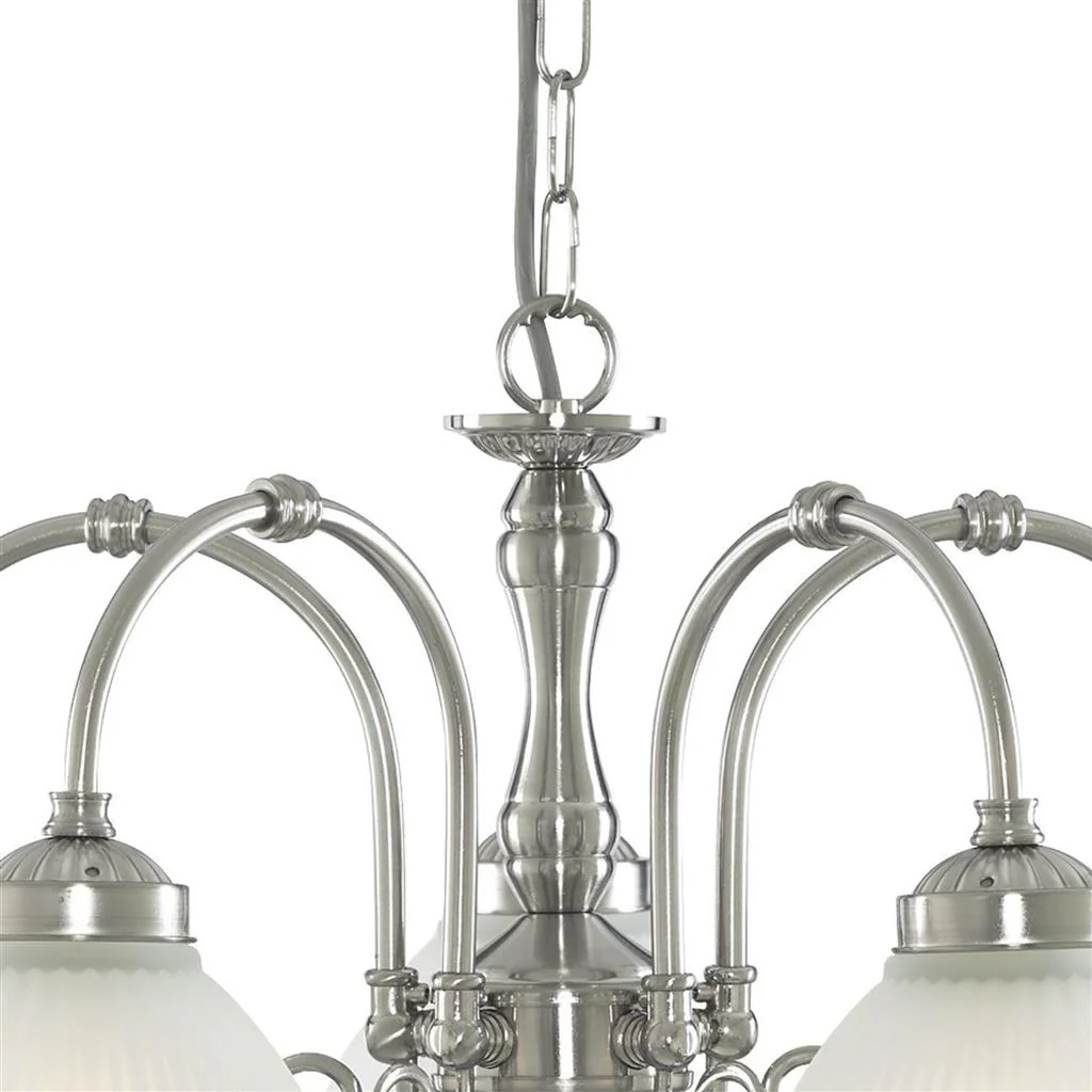 American Diner 3/5Lt Multi-Arm Pendant - Antique Brass/Satin Silver Finish - Image 10