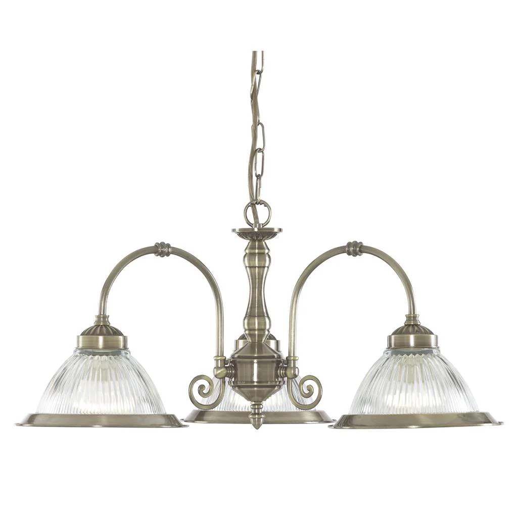 American Diner 3/5Lt Multi-Arm Pendant - Antique Brass/Satin Silver Finish - Image 13