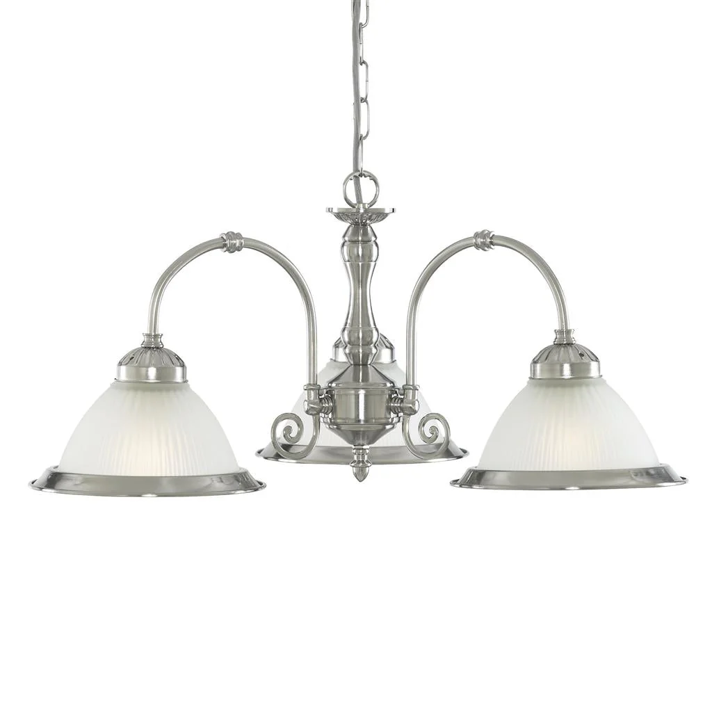American Diner 3/5Lt Multi-Arm Pendant - Antique Brass/Satin Silver Finish - Image 14