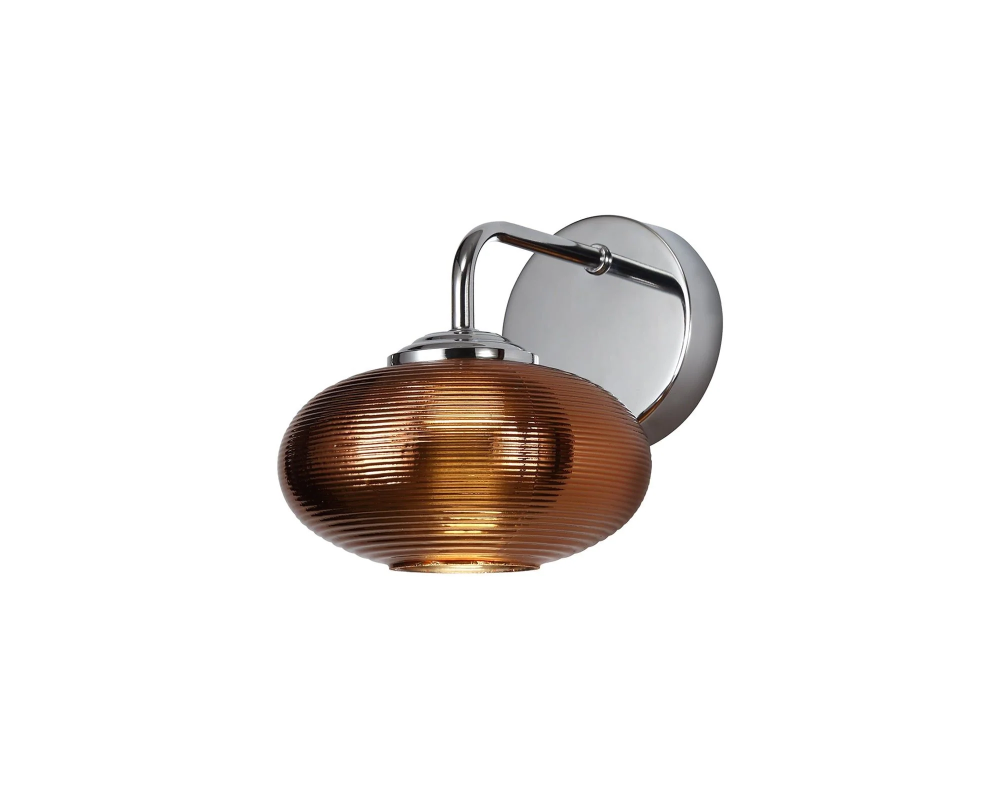 Rafina Wall Lamp Switched, 1 x 8W LED, 4000K, Champagne & Polished Chrome/Copper & Polished Chrome/Smoked & Polished Chrome, 3yrs Warranty IP20 - Image 4