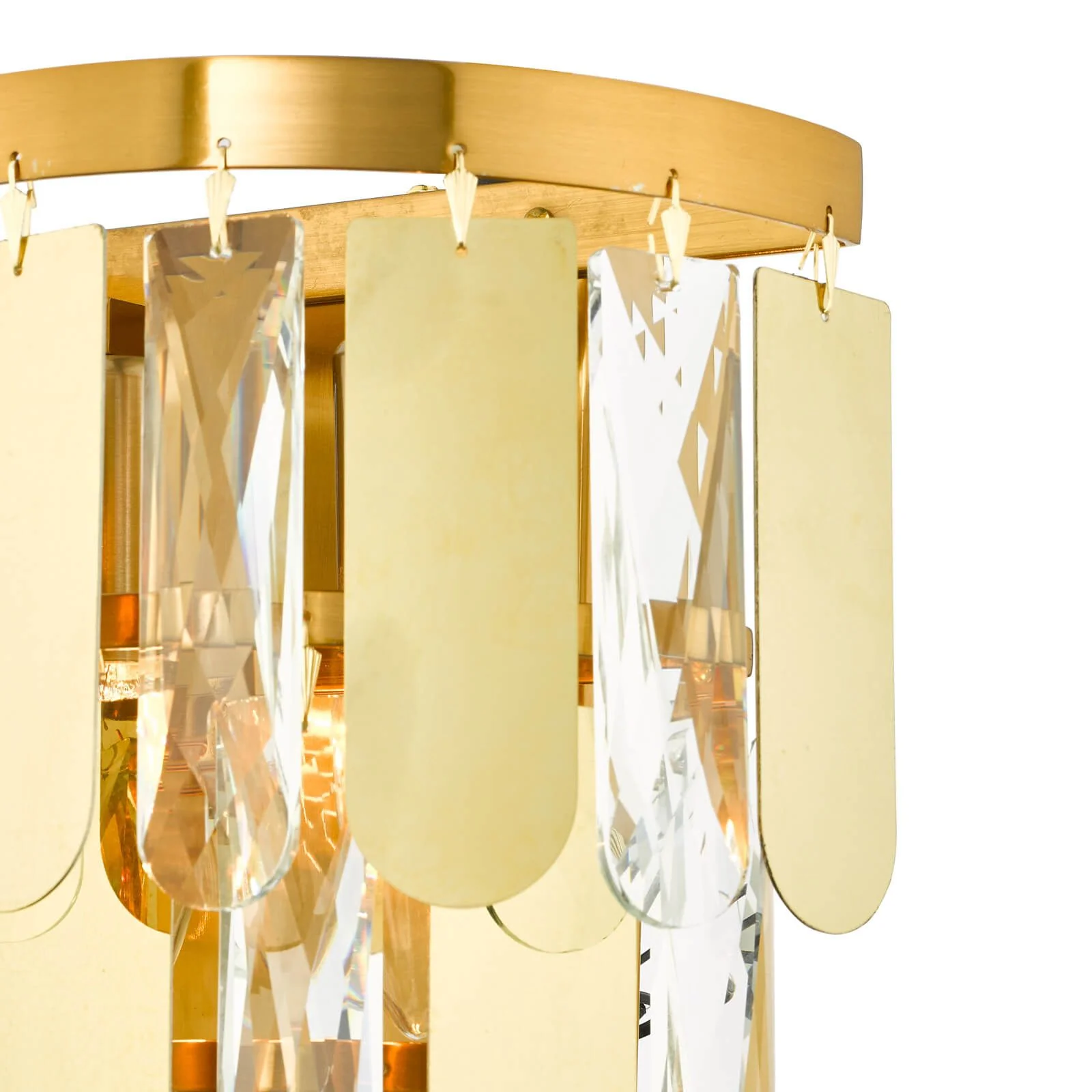 Amira 2 Light Wall Light Polished Gold Crystal - Image 2