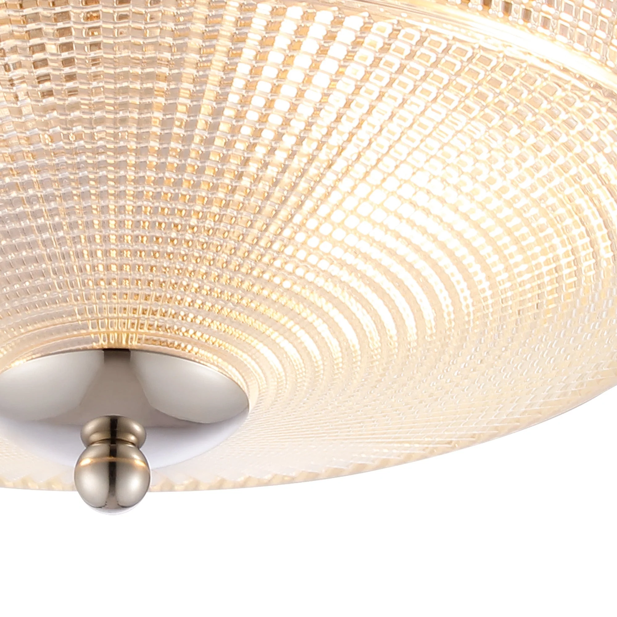 Amoray 2 Light E27 Flush Ceiling Light, IP44, Satin Black/Prismatic Glass - Image 2