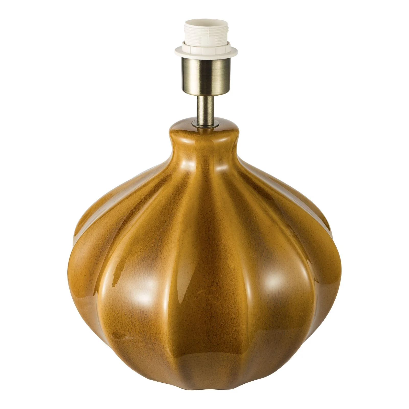 Amrita Ceramic Table Lamp Red/ Green and Antique Brass Base Only - Image 8