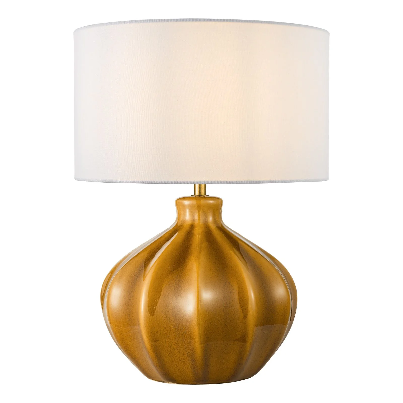 Amrita Ceramic Table Lamp Red/ Green and Antique Brass Base Only - Image 9