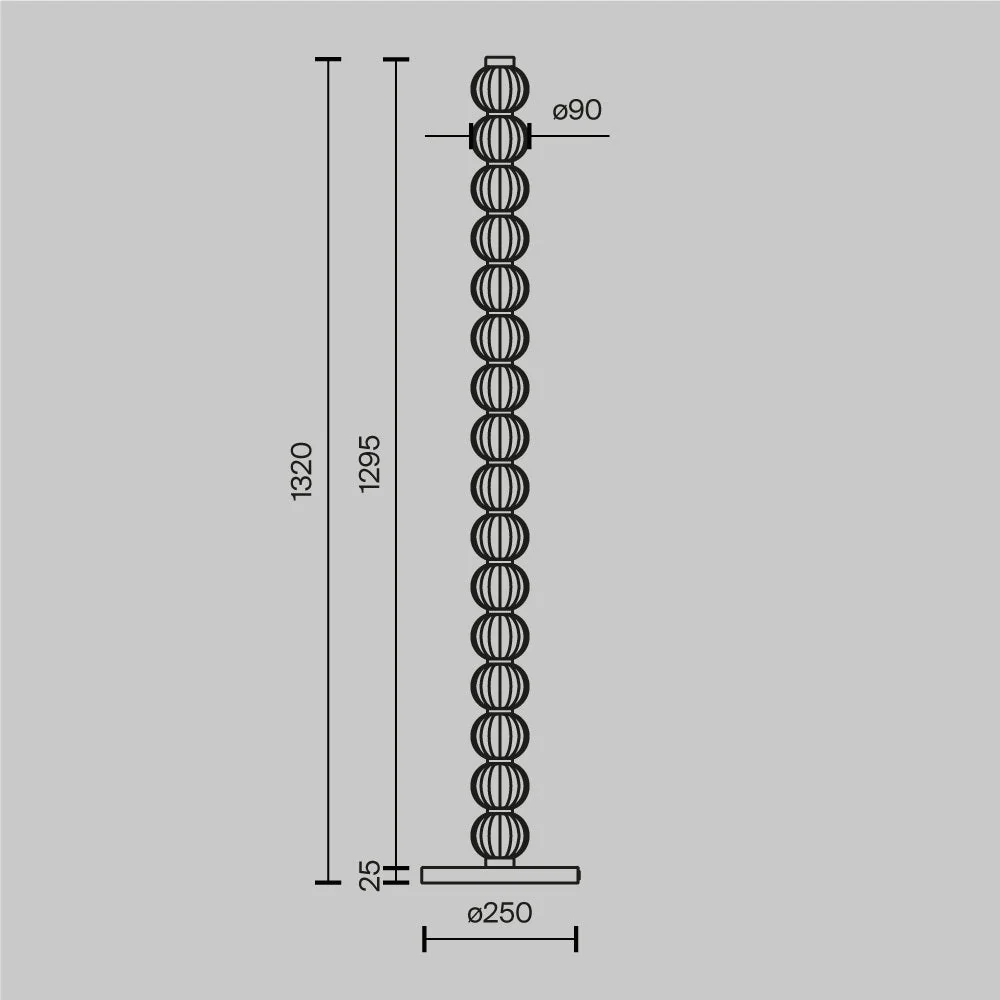 Amulet Floor lamp Integrated LED - Gold Finish - Image 3