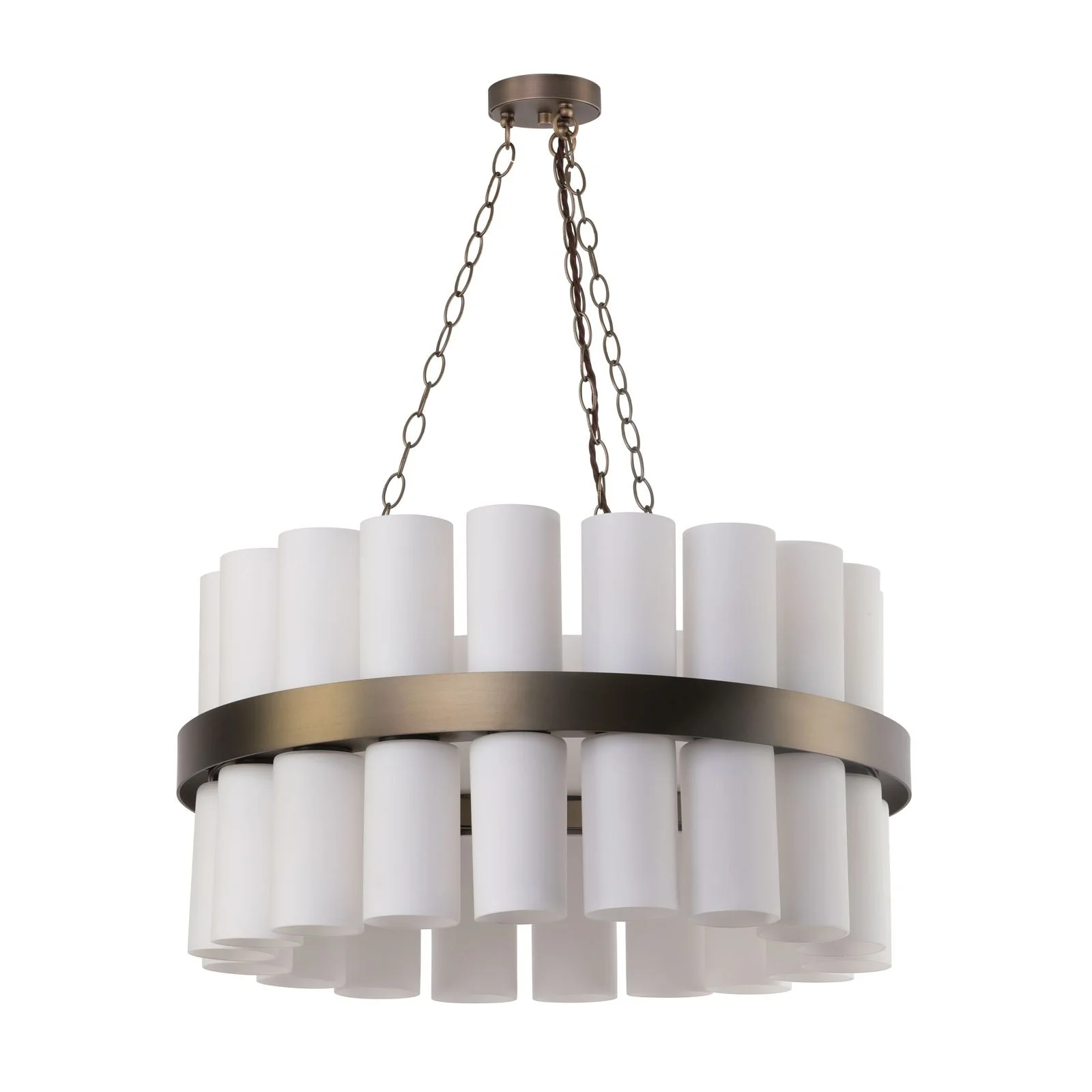 Anais 36 Light Pendant Opal Glass and Antique Brass - Image 2
