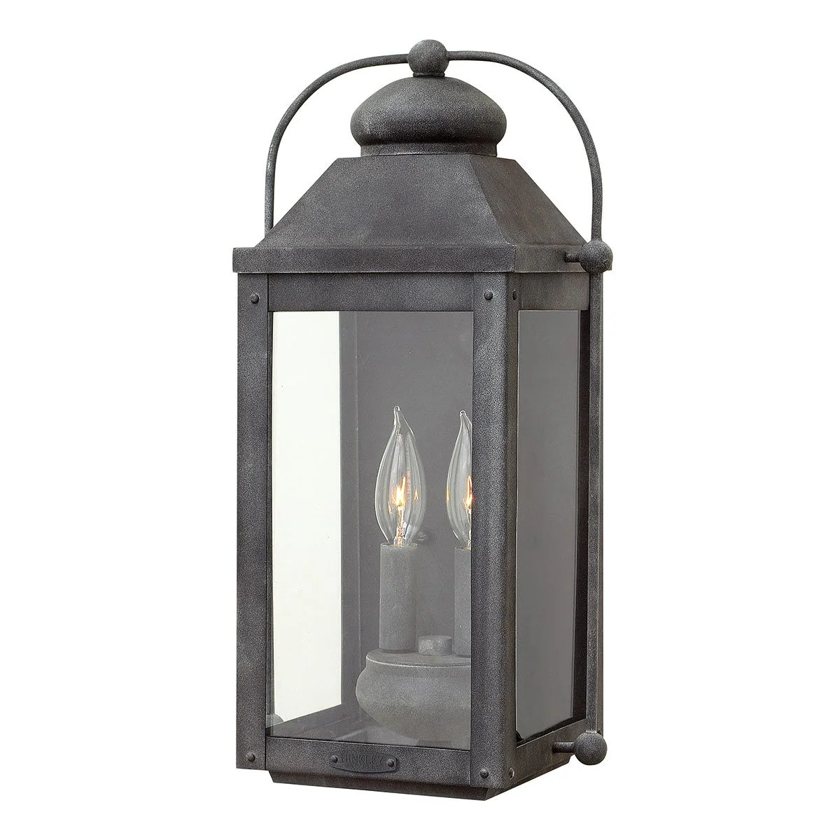 Anchorage 1/2Lt Wall Lantern - Aged Zinc E27 IP44 - Image 2