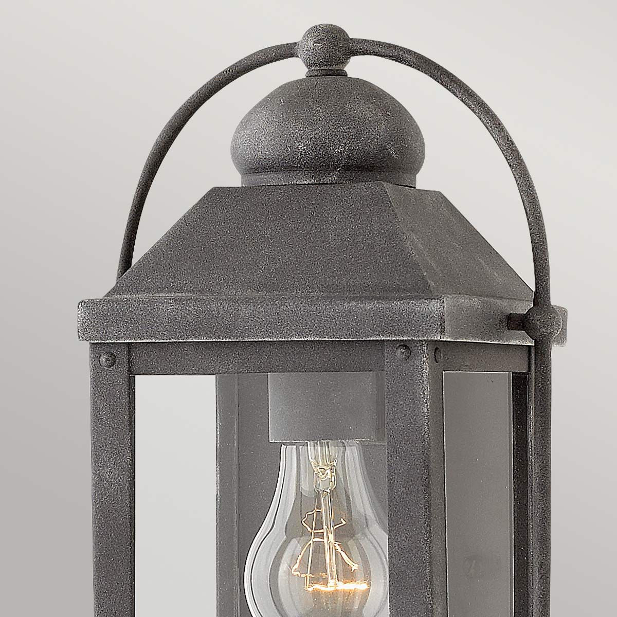 Anchorage 1/2Lt Wall Lantern - Aged Zinc E27 IP44 - Image 3
