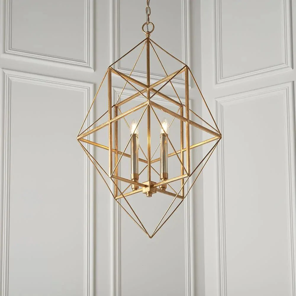 Andorra 4Lt Antique Gold Centre Ceiling Light - Image 2