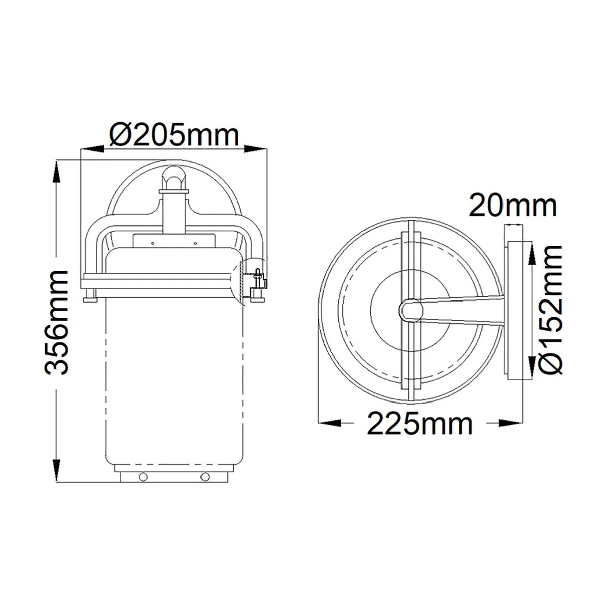 Andover 1 Light Small/Medium/Large Outdoor Wall Lantern - Weathered Zinc E27 IP44 - Image 13