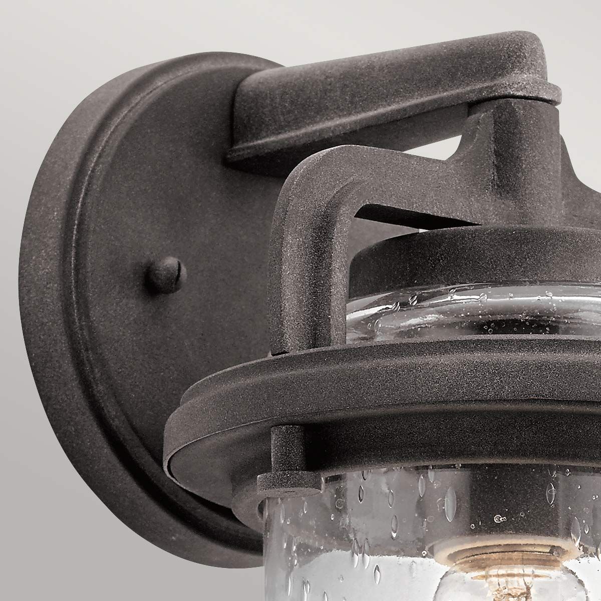 Andover 1 Light Small/Medium/Large Outdoor Wall Lantern - Weathered Zinc E27 IP44 - Image 4