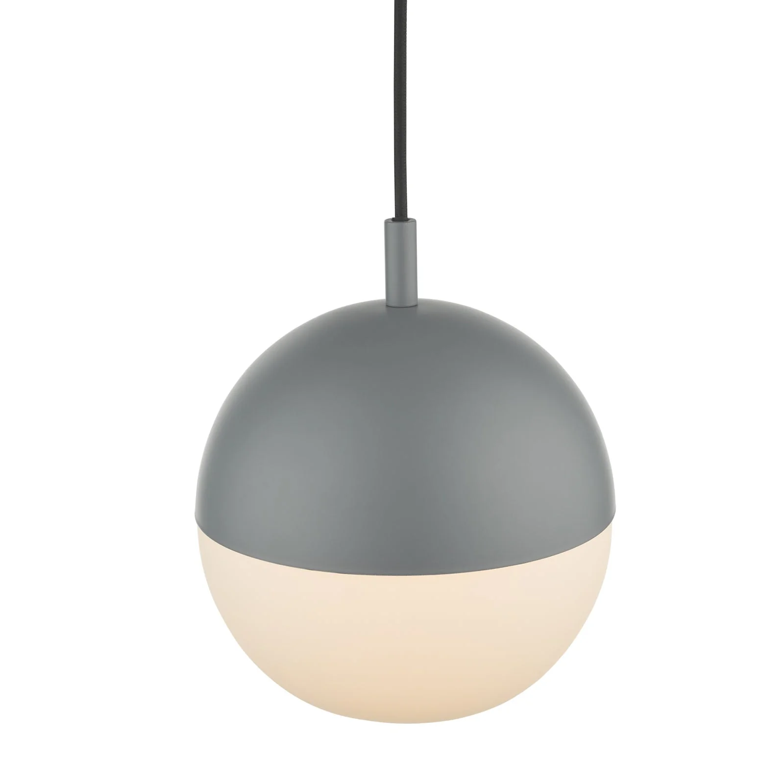 Andre 1 Light Single Pendant Grey/Brass Opal Glass - Image 4