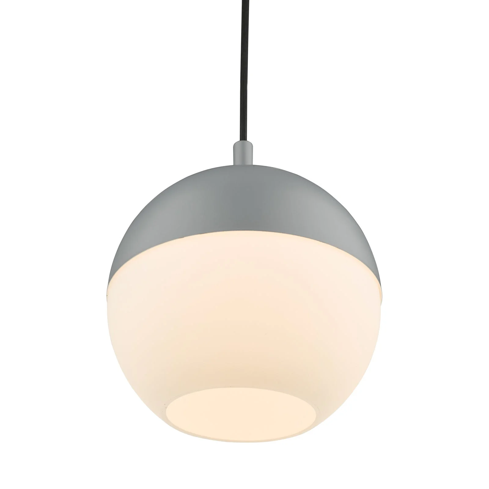 Andre 1 Light Single Pendant Grey/Brass Opal Glass - Image 5