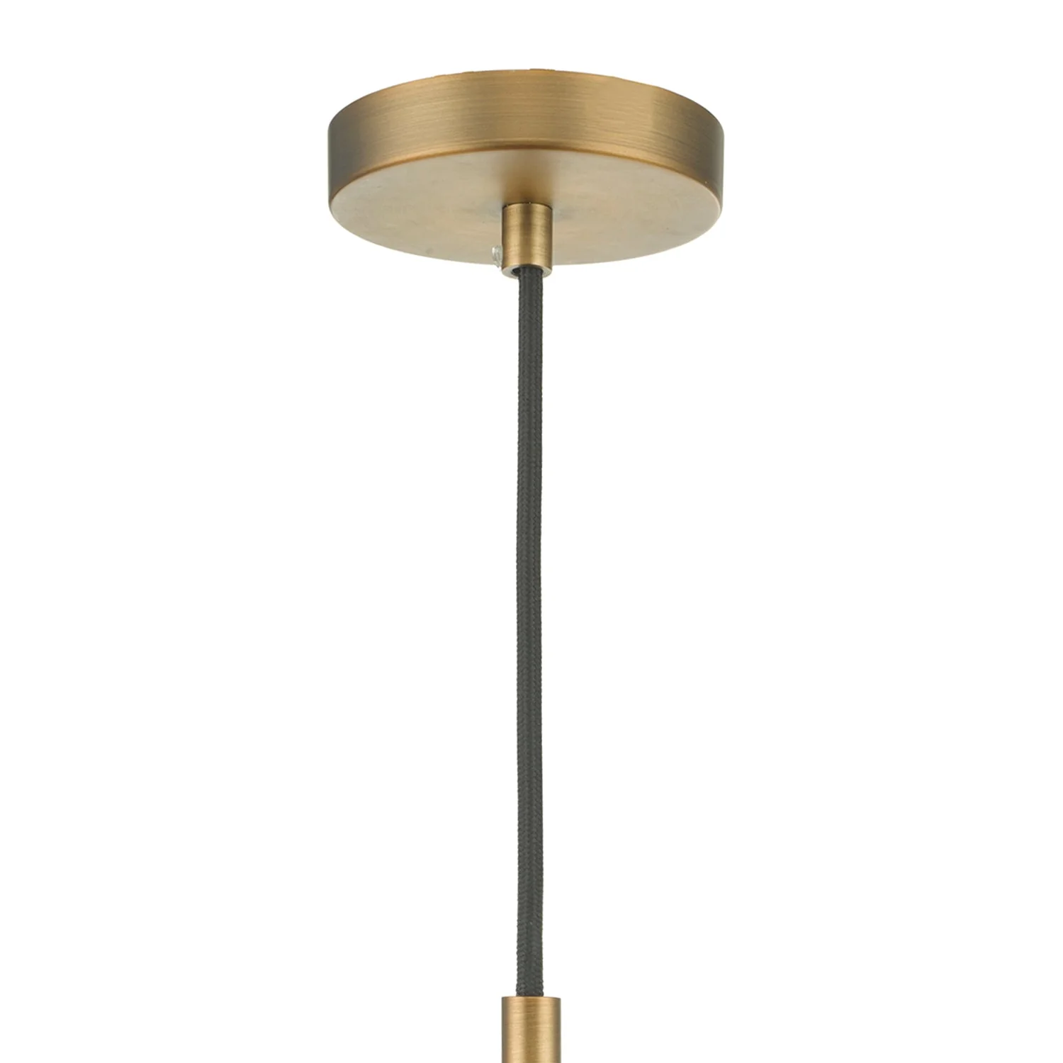 Andre 1 Light Single Pendant Grey/Brass Opal Glass - Image 8
