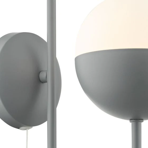 Andre Single Wall Light Grey Opal Glass - Image 4