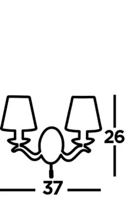 Andretti 2Lt Wall Light - Antique Brass - Image 3