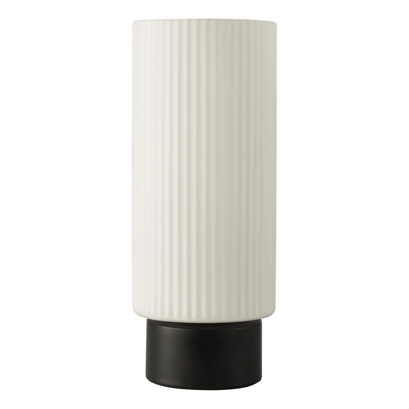 Aneska Table Lamp- Matt Black and Opal Glass - Image 2