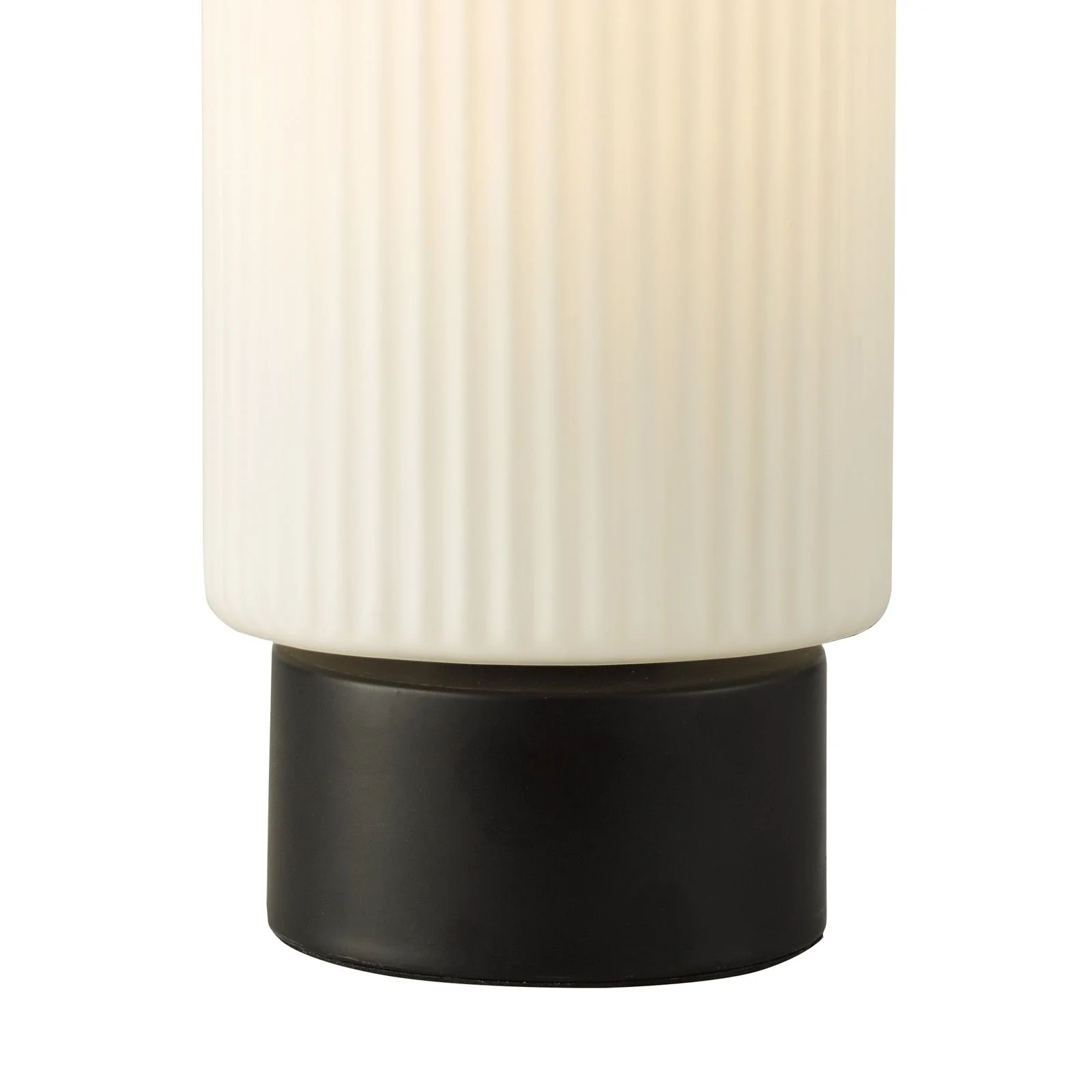 Aneska Table Lamp- Matt Black and Opal Glass - Image 3