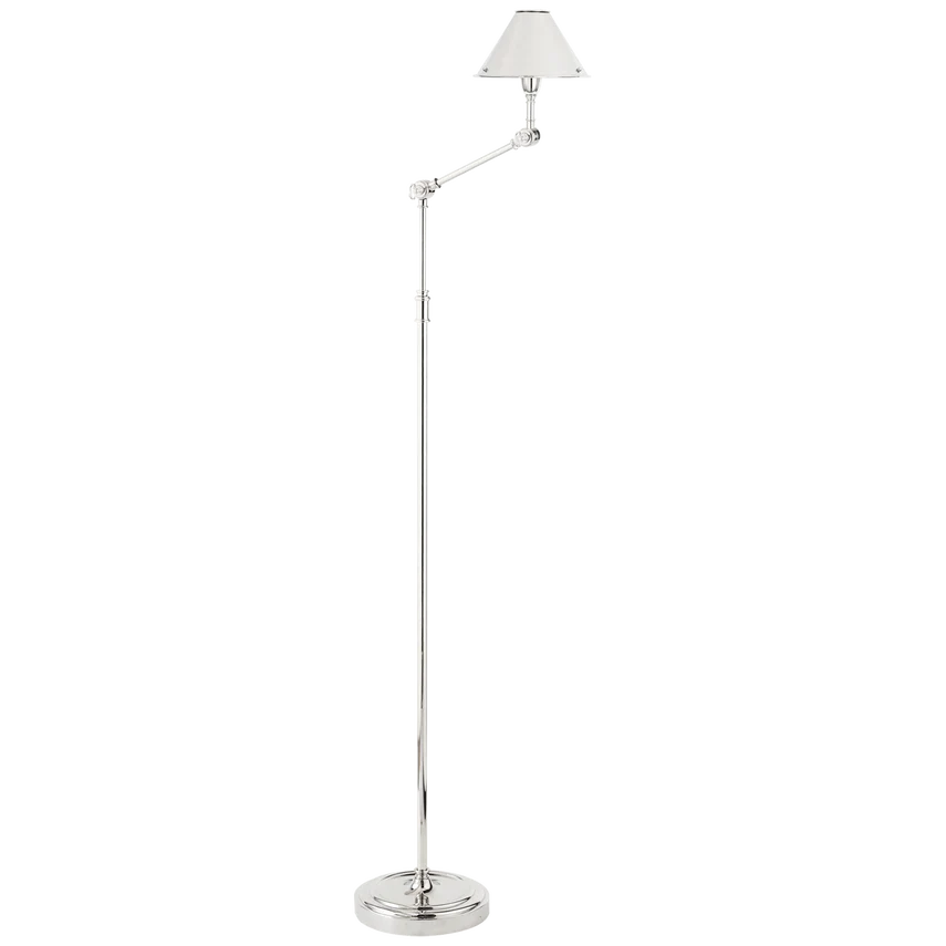Anette Floor Lamp - Natural Brass/ Polished Nickel