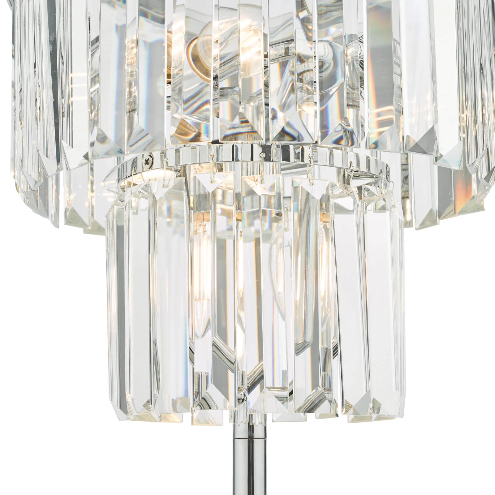 Angel 4 Light Table Lamp Polished Chrome Crystal E14 - Image 2