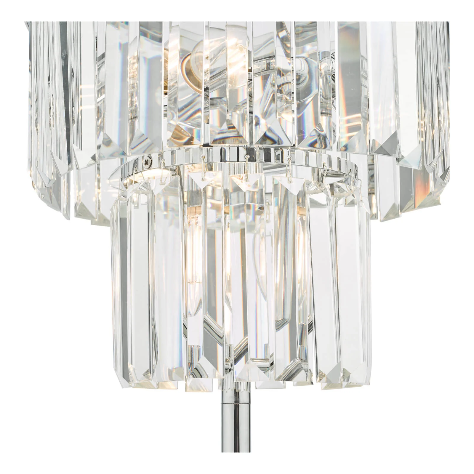 Angel 4 Light Table Lamp Polished Chrome Crystal E14 - Image 3