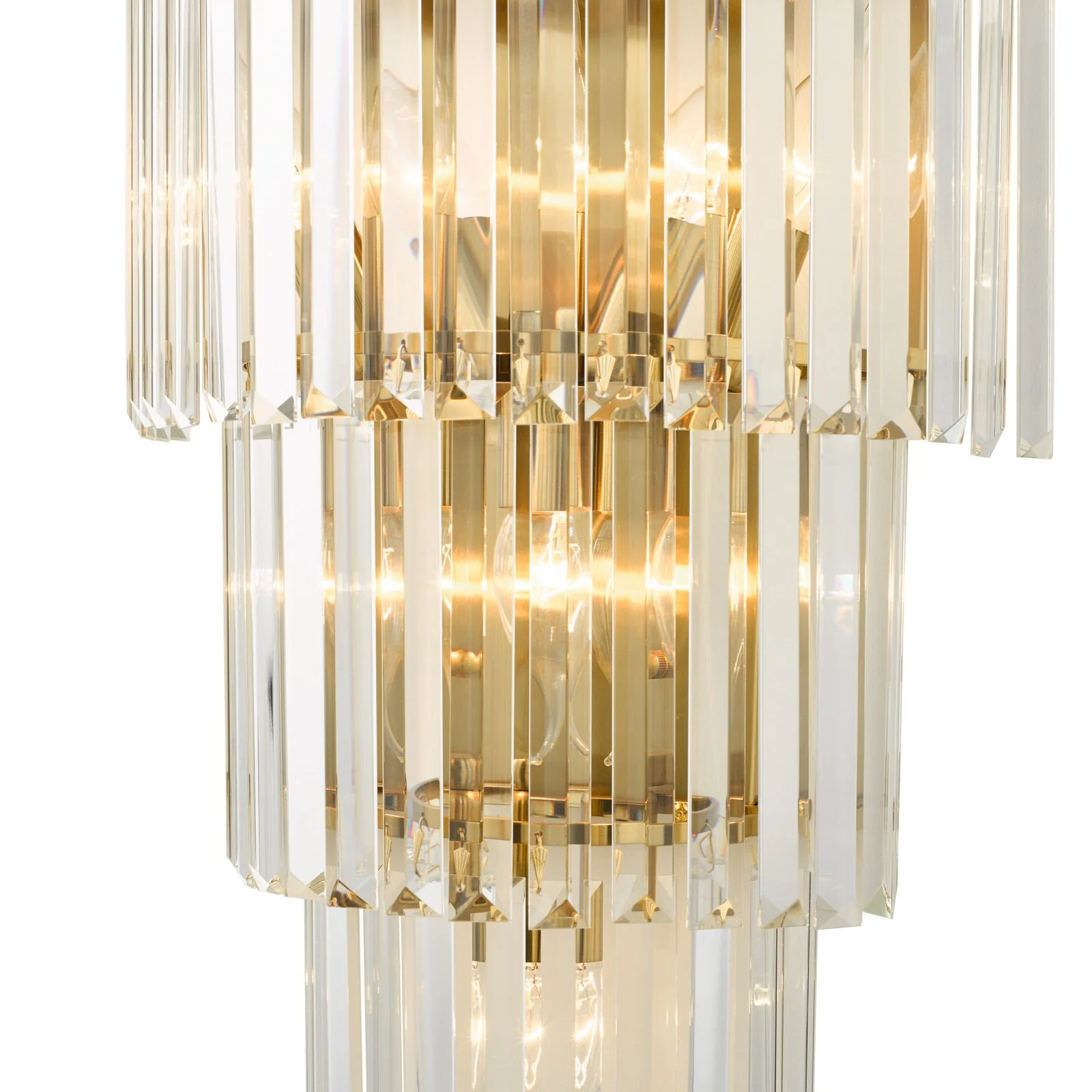 Angel 6 Light Wall Light Crystal and Antique Gold - Image 3