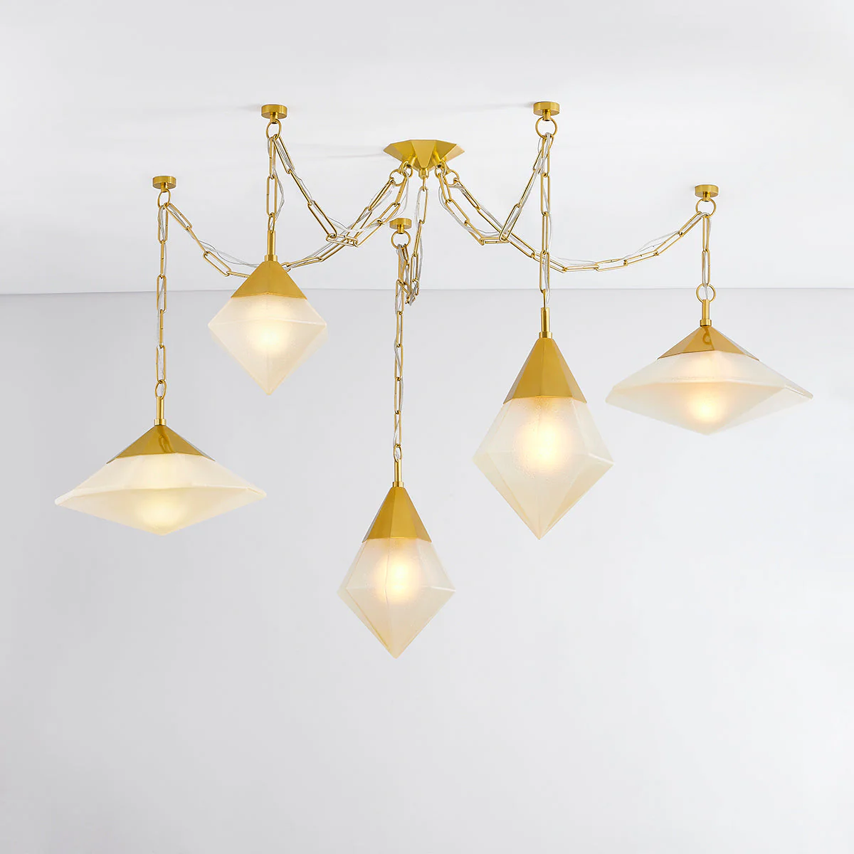 Angelique 3/5Lt Cluster - Vintage Brass - Image 2