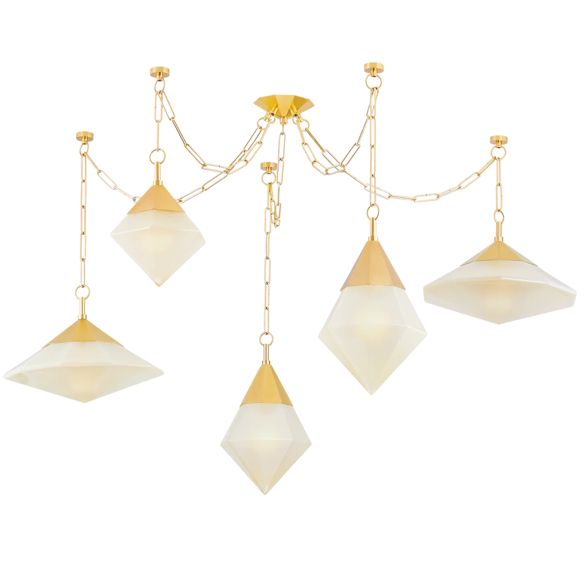 Angelique 3/5Lt Cluster - Vintage Brass - Image 3