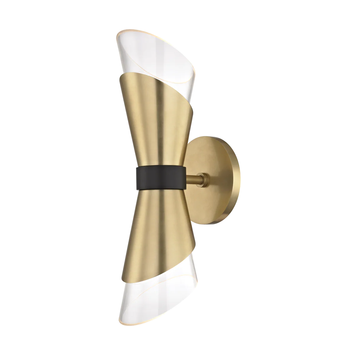 Angie 2Lt Wall Sconce - Nickel/Brass - Image 2